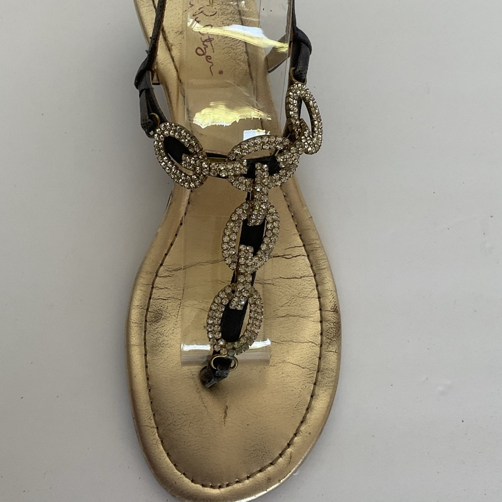 Lilly Pulitzer Jeweled Wedge Sandal Size 8 - Picture 3 of 16
